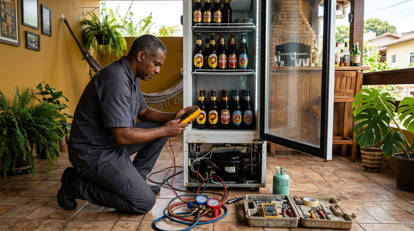 Conserto de placa eletrônica de cervejeira em Alphaville, Bauru‑SP